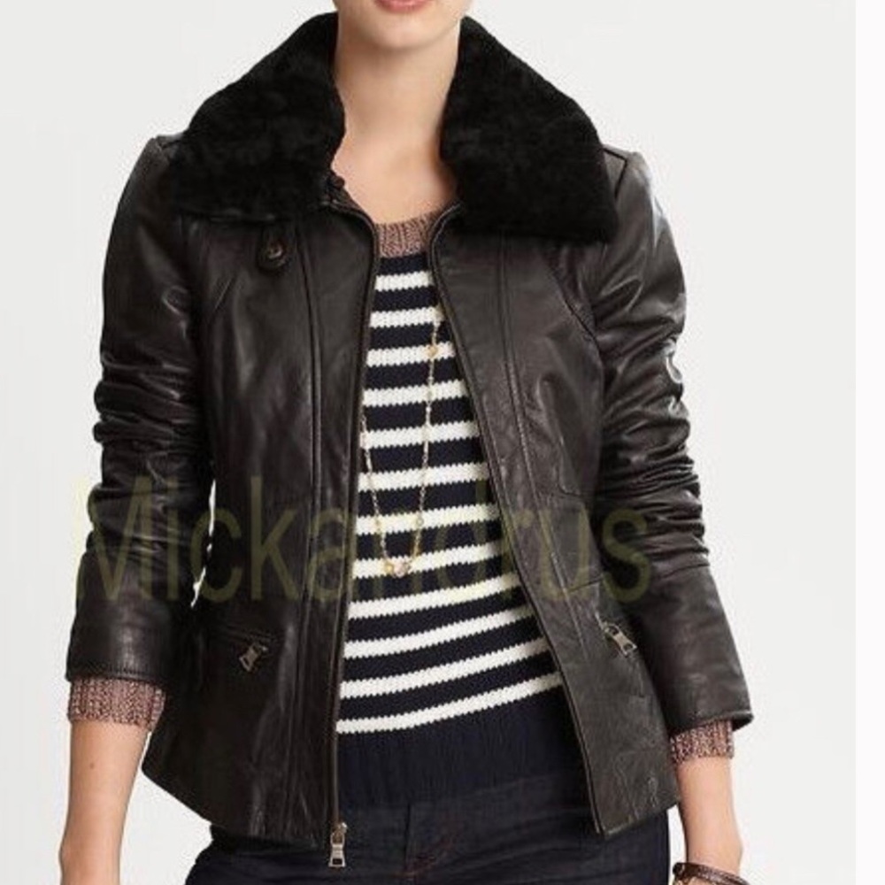 Banana Republic Black Leather Jacket